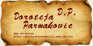 Doroteja Parmaković vizit kartica